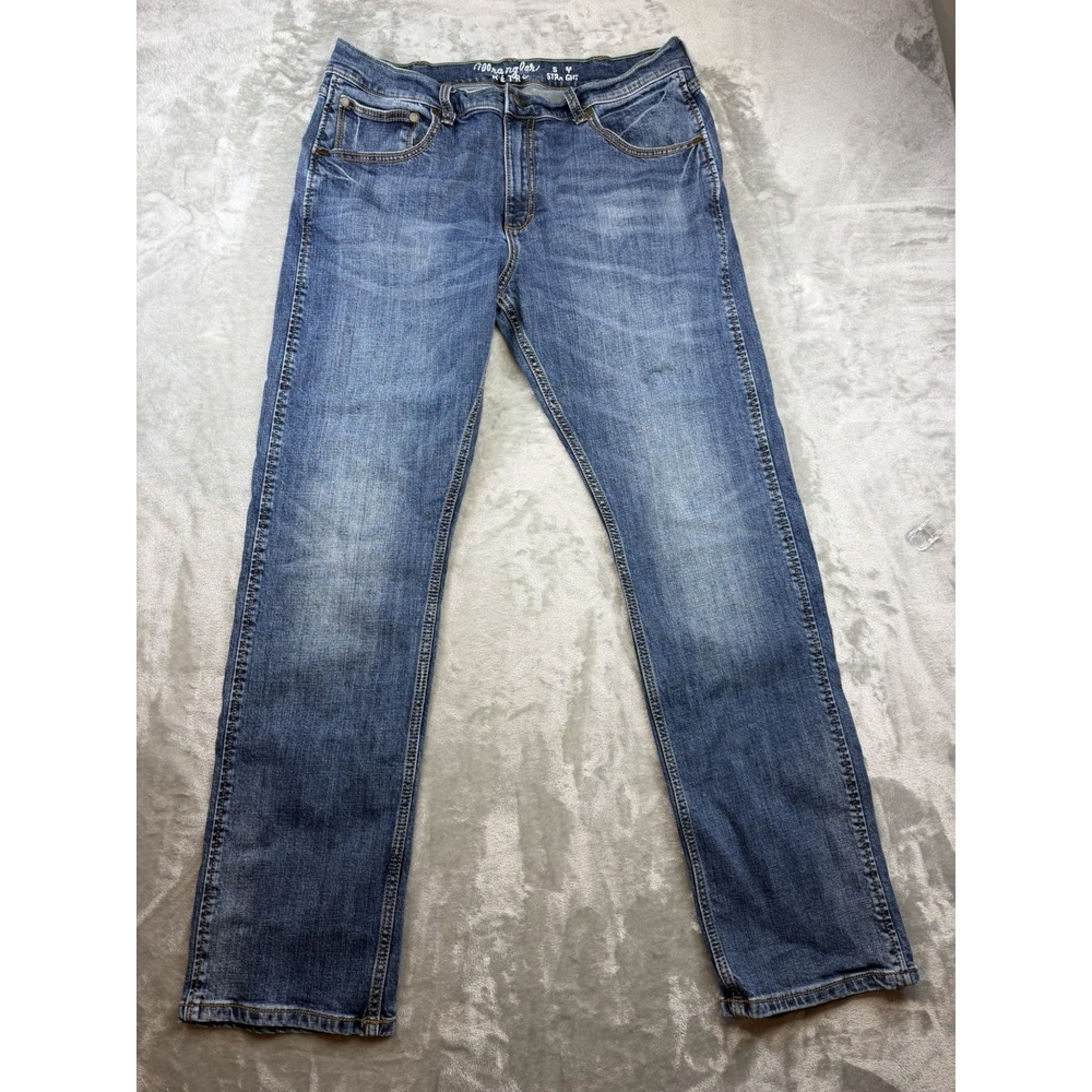 Wrangler Jeans Men's 34X32 Retro Slim Straight Blue Cowboy Western Rodeo